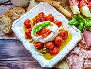 Burrata mit Ofentomaten