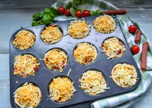 Pizzamuffin mit Fertigteig backen