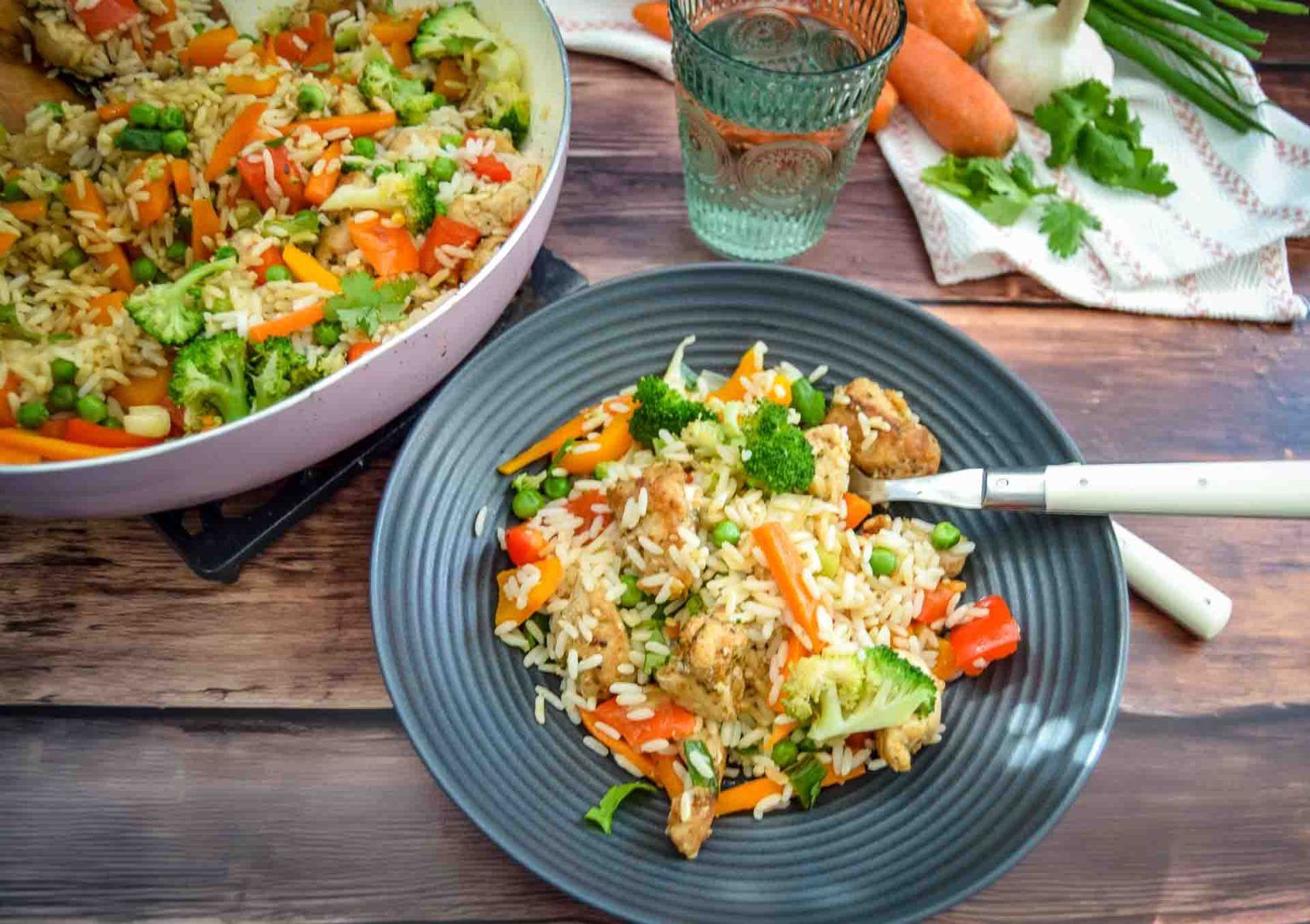 Hähnchen mit Reis und Gemüse - Kochen aus Liebe