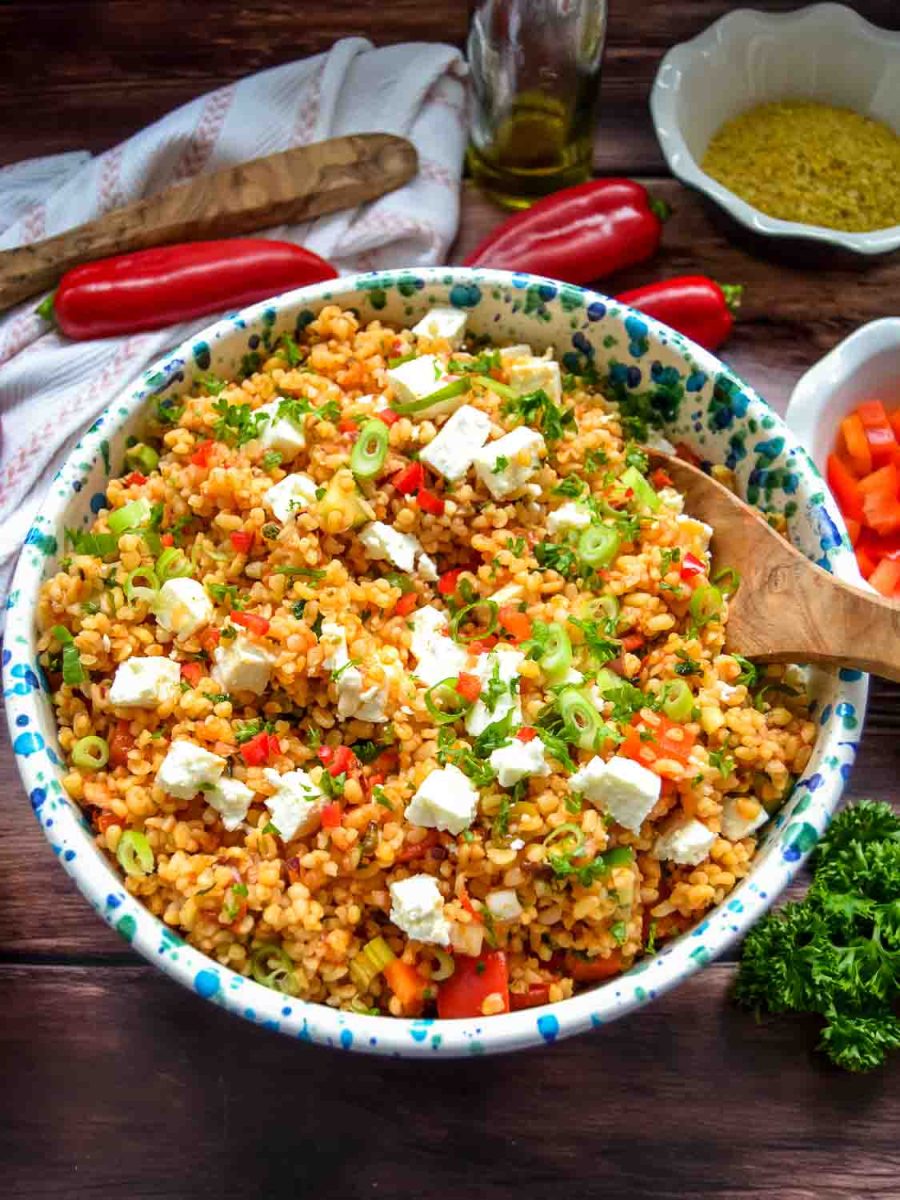 Rezept für Bulgursalat mit Feta 