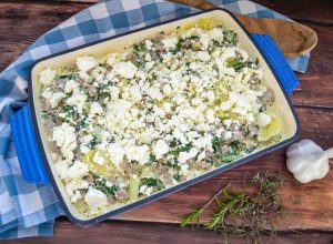 Kartoffel Hack Auflauf mit Schafskäse