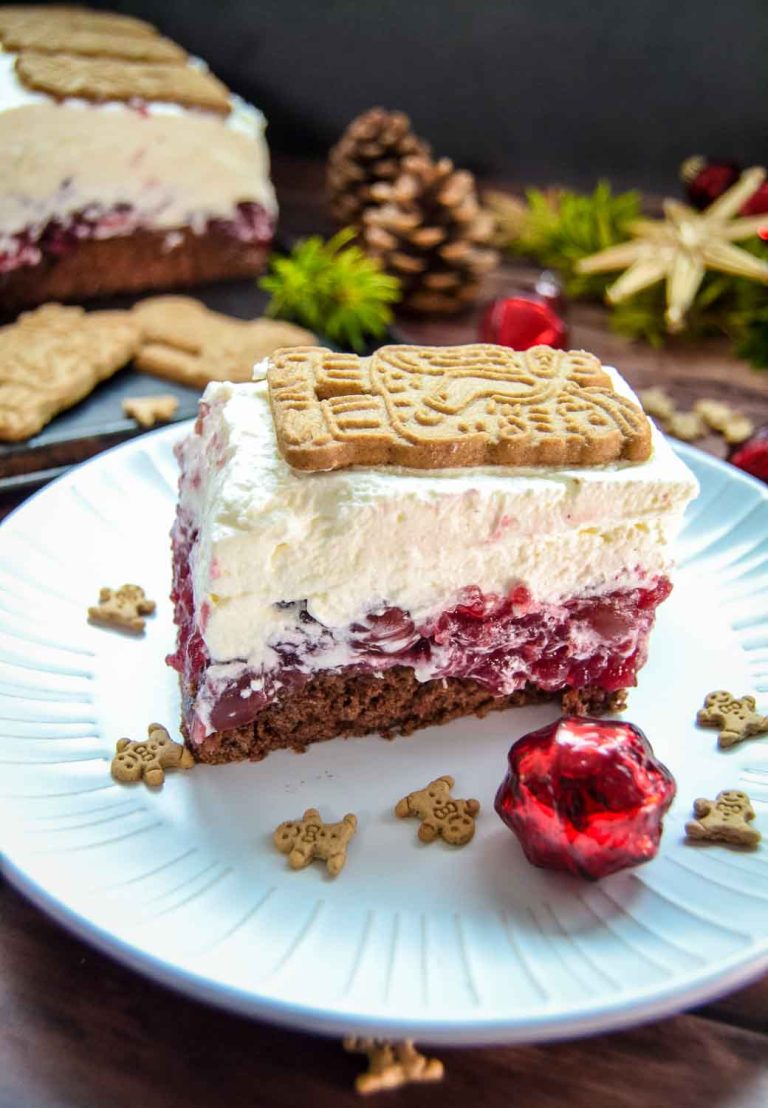 Kirsch Spekulatius Kuchen vom Blech - Kochen aus Liebe Kirsch Spekulatius Kuchen vom Blech - Kochen aus Liebe