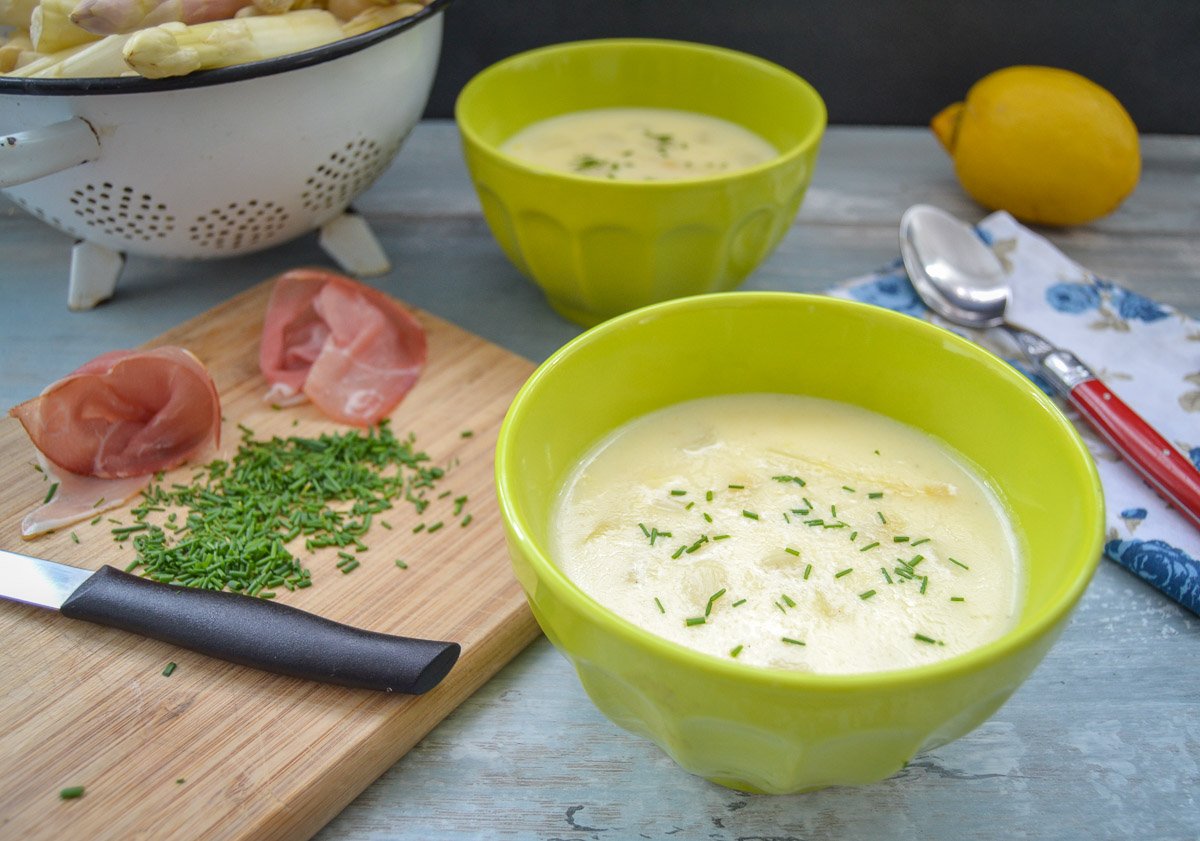 Spargelsuppe von Schalen