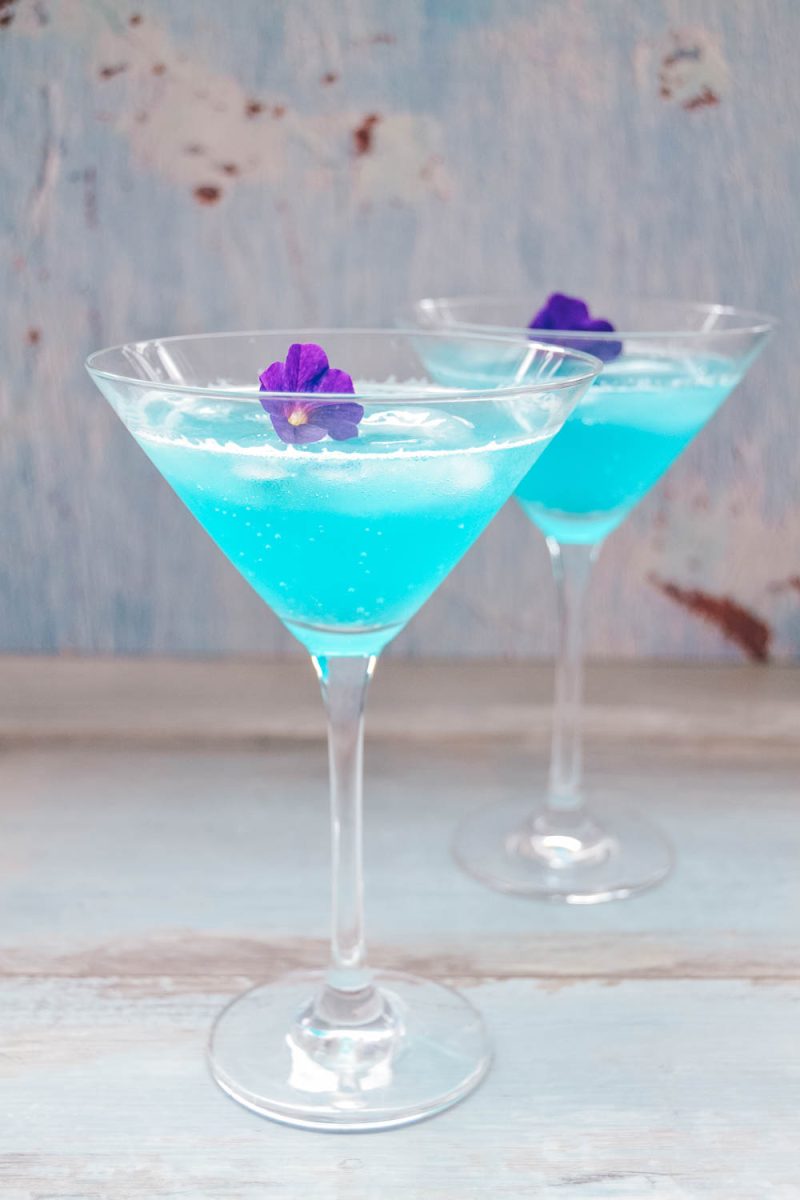 Blue Gin Tonic Cocktail