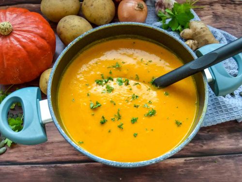 Suppe vom Hokkaido Kürbis
