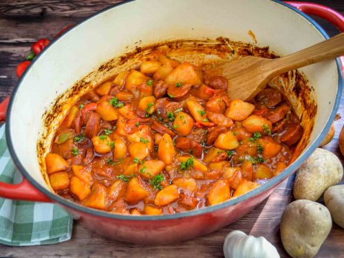 Ungarisches Kartoffelgulasch Rezept mit Kolbacz