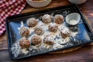 mellierte Hackfleischbällchen