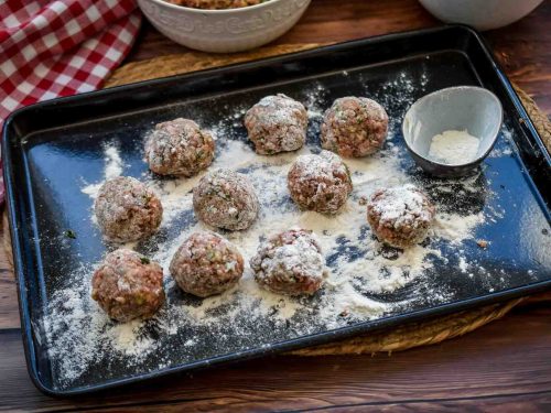 mellierte Hackfleischbällchen