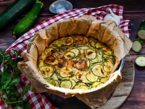 Zucchiniquiche ohne Boden