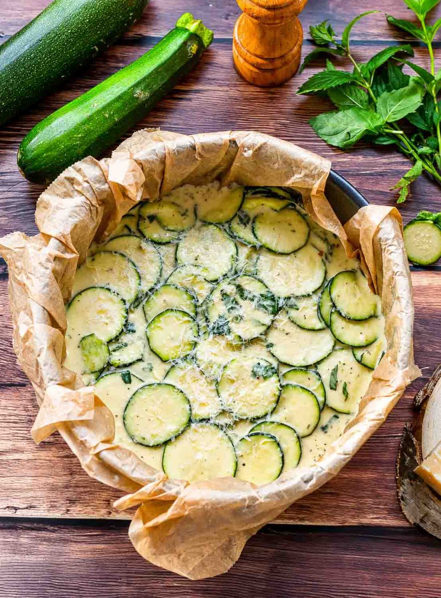 Gemüsekuchen mit Zucchini  und Parmesan 