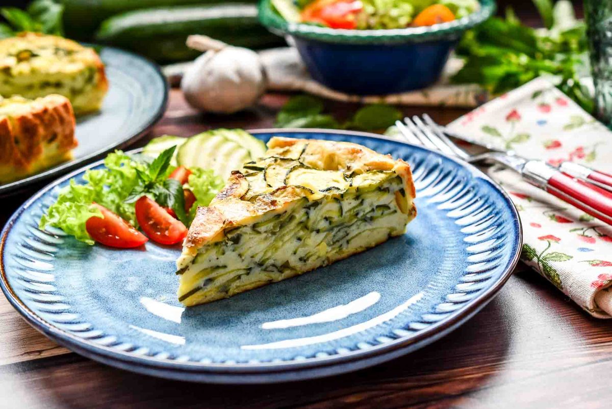 herzhafte Zucchiniquiche ohne Boden 