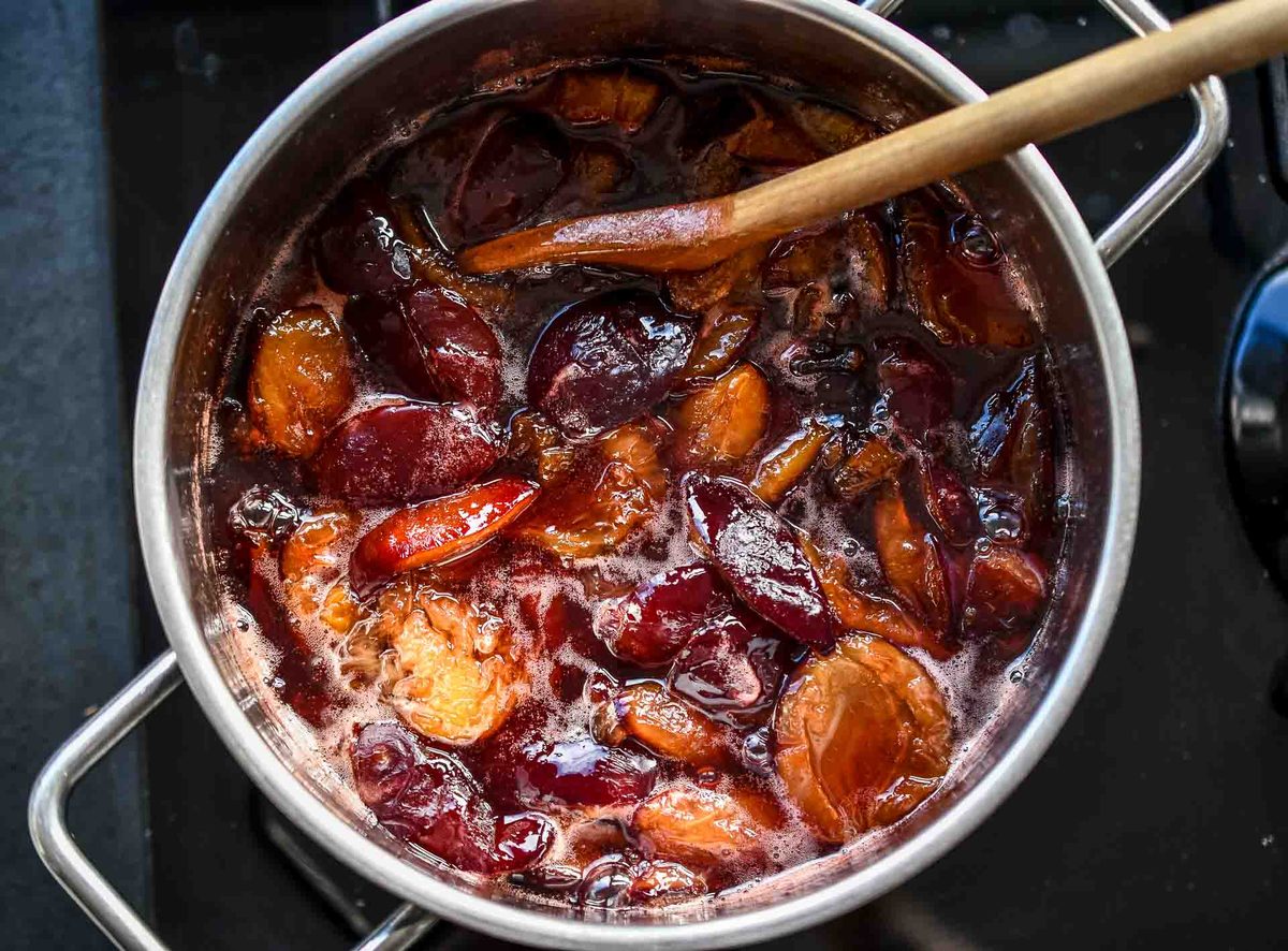 Pflaumenmarmelade kochen 